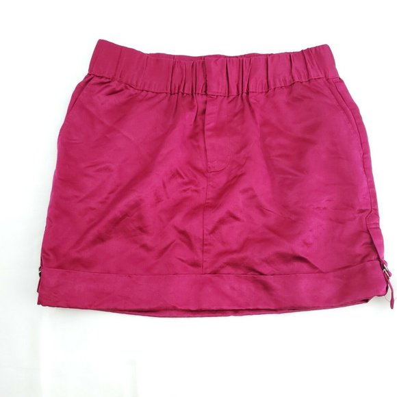 Club Monaco Womens Fuchsia Fully Lined Adjustable Straps Mini Skirt Size 2 - Picture 1 of 13